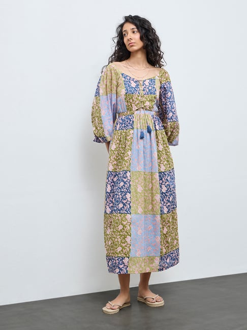 cotton dress westside Buy Bombay Paisley Orange Striped Cotton-Blend A-Line Dress from Westside