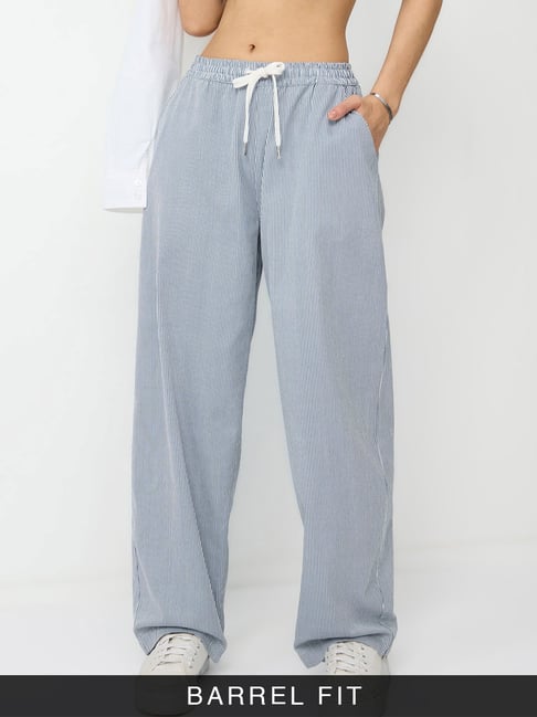 The Souled Store Barrel-fit Pants: High Tide Women Pants