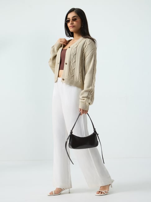 The Souled Store Cable-knit Sweater: Farmhouse Women Oversized Sweaters