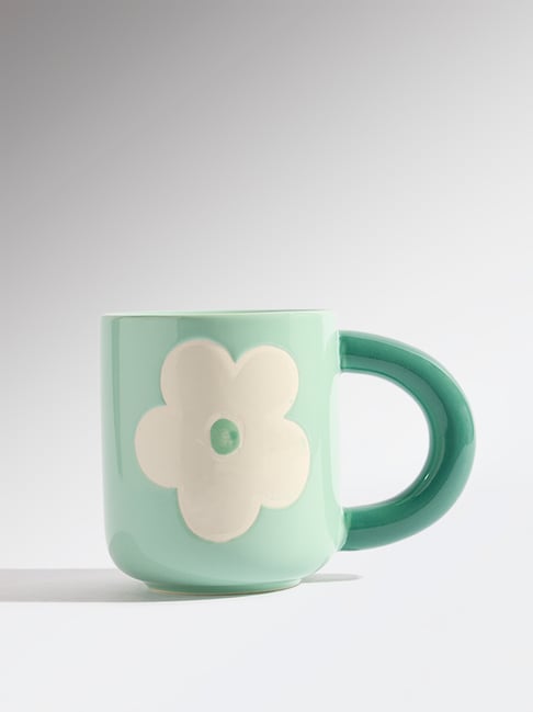 Westside Home Blue Floral Pattern Mug