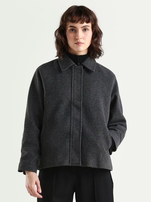 RAREISM Grey Polyester Solid Jacket-picture-13