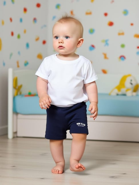 Miniklub Boys Navy Regular Fit Cotton Shorts
