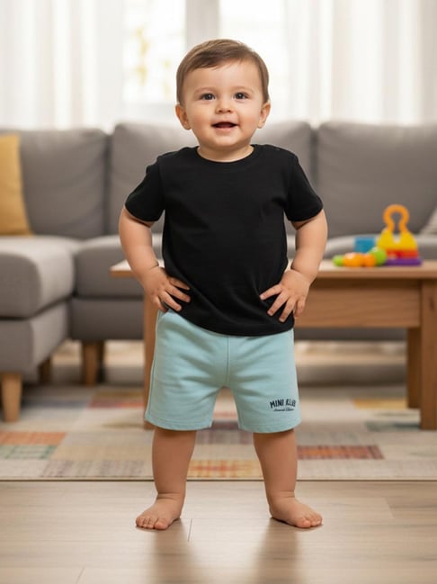 Miniklub Boys Blue Regular Fit Cotton Shorts