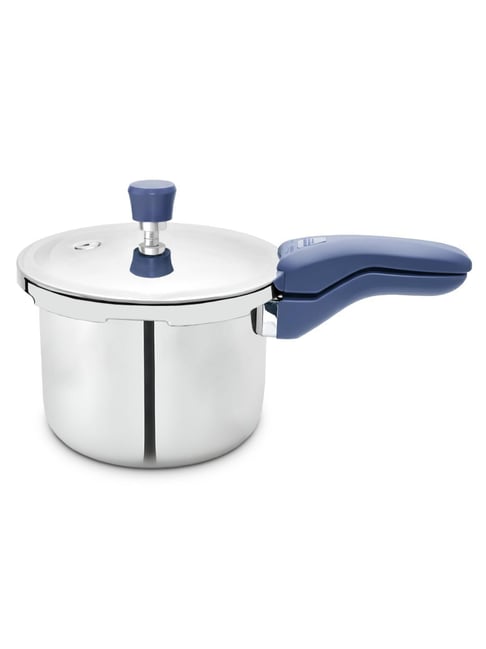 Allo Cooksafe 3 L Triply Stainless Steel Pressure Cooker - Slate Blue