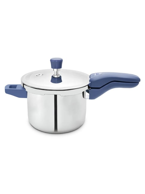 Allo Cooksafe 5 L Triply Stainless Steel Pressure Cooker - Slate Blue