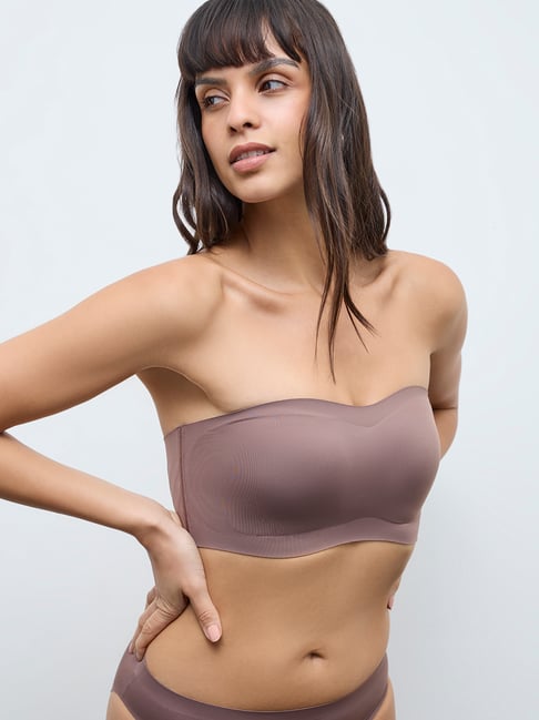 Wunderlove by Westside Brown Invisible Supergrip Strapless Bra