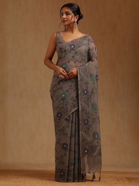 Soch Grey Chanderi Woven Design Saree-picture-28