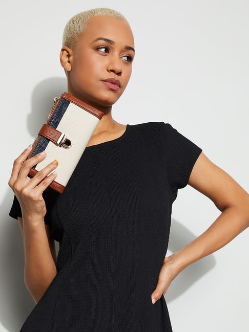 Ginger by Lifestyle Tan Colourblocked Wallet