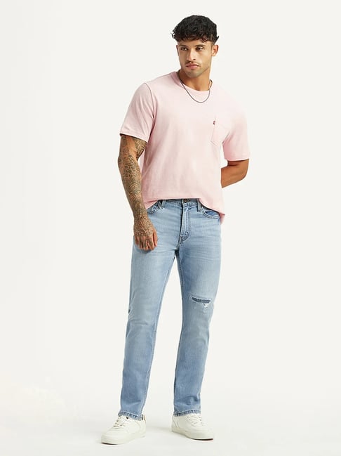 Levi's Men's 511 Light-blue Slim Fit Mid Rise Jeans-picture-39