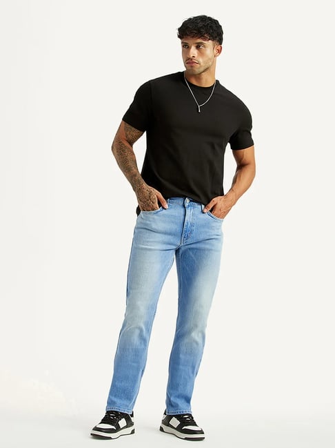 Levi's Men's 511 Light-blue Slim Fit Mid Rise Jeans-picture-41