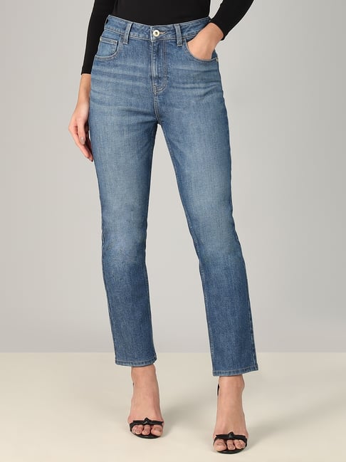 Vero Moda Dark Blue Solid Jeans-image-19