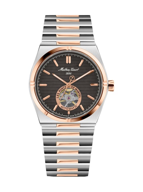 Mathey Tissot EF118ATRS Swiss Made Zeus Open Heart Catena SA200 Automatic Analog Watch For Men
