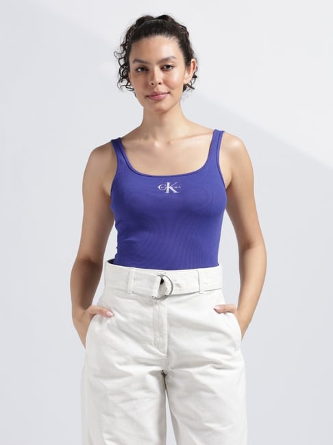 CALVIN KLEIN JEANS Blue Slim Fit Tank Top