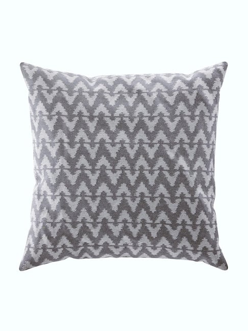 Bianca Cream Grey Decorative Hand Loom Cotton Jute Cushion Covers 1Pc