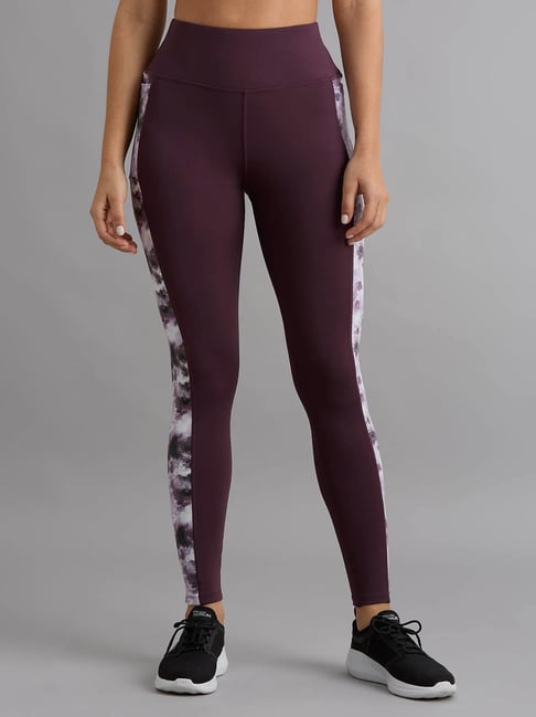 Skechers Purple Skinny Fit Printed Leggings
