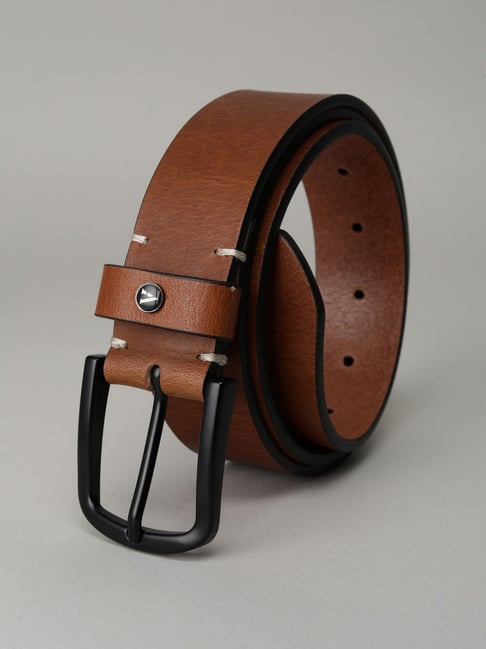 Van Heusen Men Brown Solid Leather Belt-picture-28
