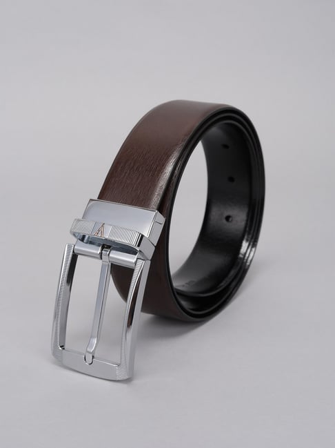 Van Heusen Men Brown Textured Leather Belt-picture-24