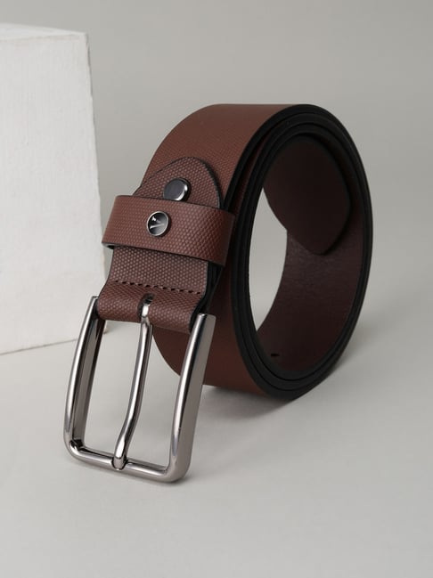 Van Heusen Men Brown Textured Leather Belt-picture-38