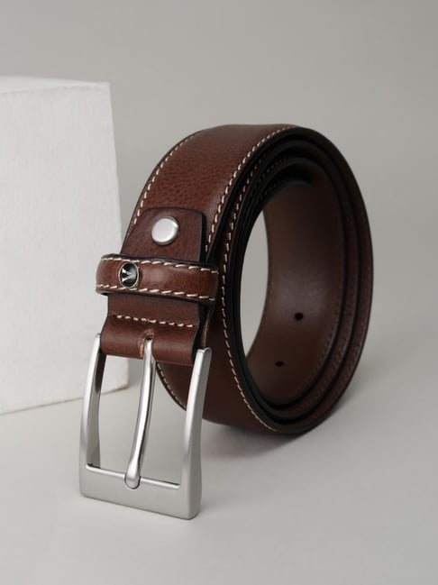 Van Heusen Men Brown Textured Leather Belt-picture-42