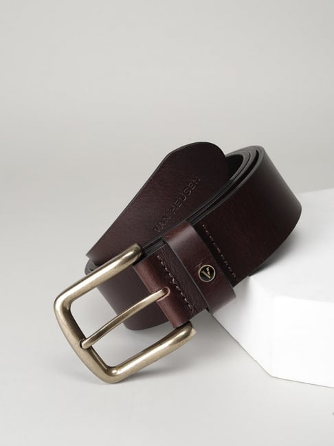 Van Heusen Men Brown Solid Leather Belt-picture-36