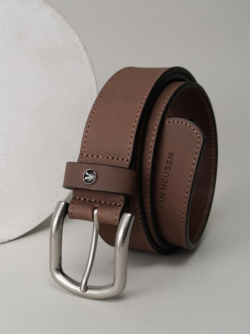 Van Heusen Men Brown Solid Leather Belt-picture-14