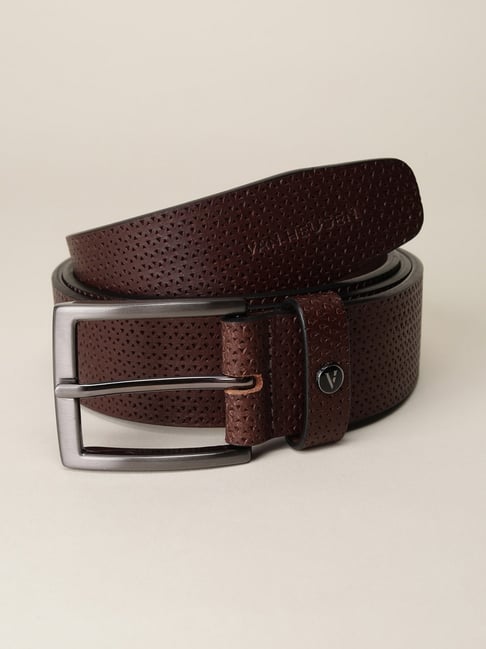 Van Heusen Men Brown Textured Leather Belt-picture-39