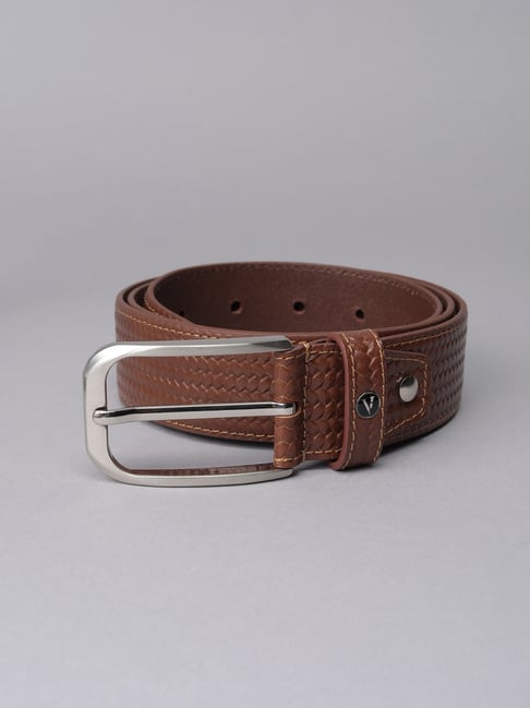 Van Heusen Men Brown Textured Leather Belt-picture-30
