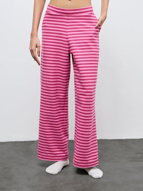 Superstar by Westside Pink Striped High-Rise Pants