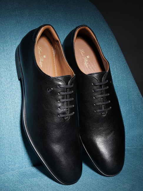 Louis Philippe Men's Black Oxford Shoes