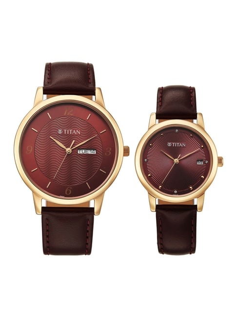 Titan 19672967WL01 Bandhan Eternal Analog Watch For Couple