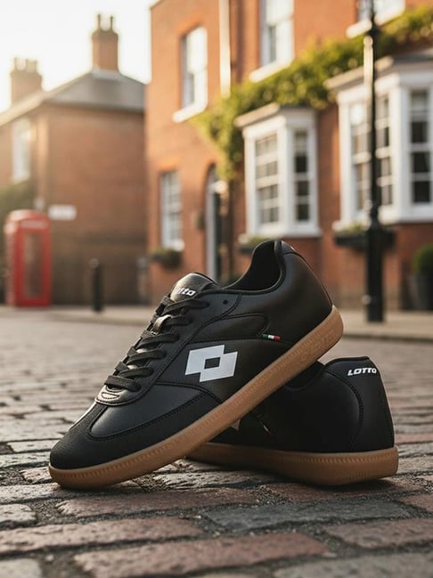 Lotto Men's Mavin Court Black & White Casual Sneakers