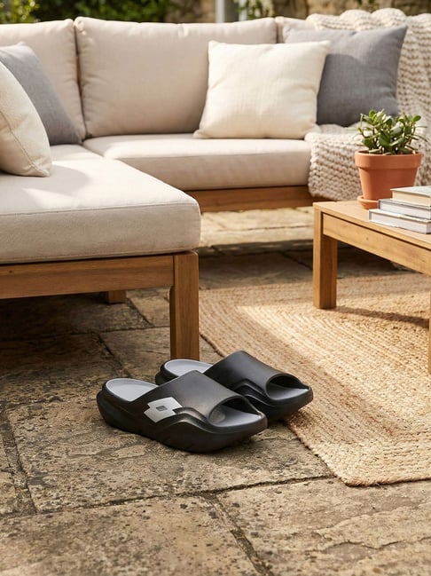 Lotto Men's Recupero Black & Grey Slides