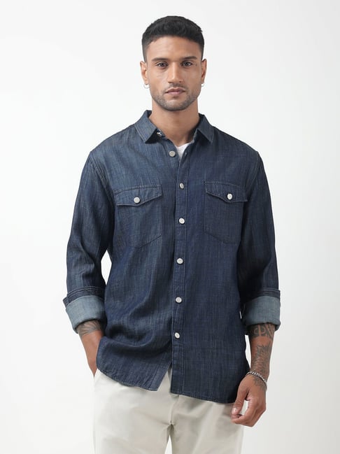 SHOWOFFFF Navy Regular Fit Shirt