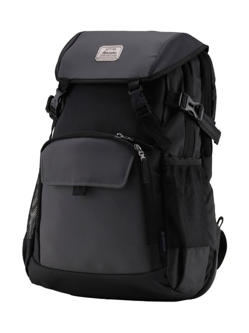 Harissons Grey & Black RHINO Colourblocked Medium Backpack