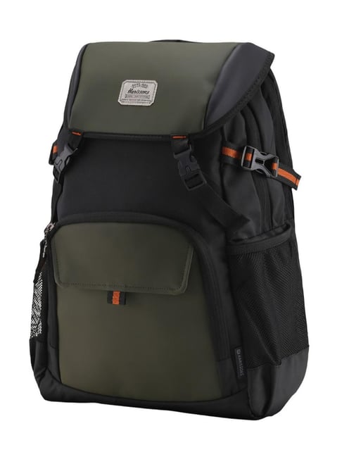 Harissons Army Green RHINO Colourblocked Medium Backpack