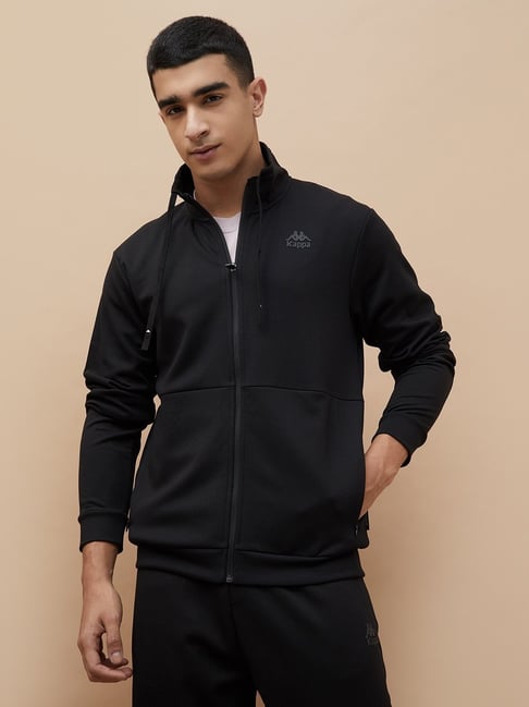 KAPPA Black Regular Fit Sports Jacket