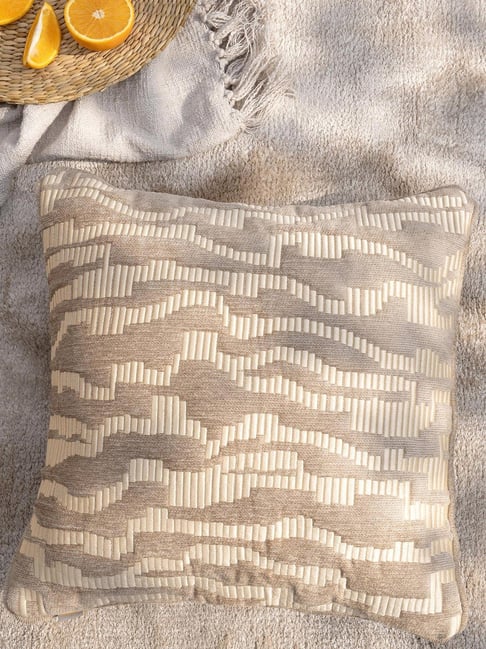 Maspar Neutral Cotton Square Medium Cushion Cover