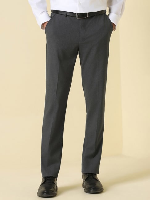 Allen Solly Grey Slim Fit Trousers
