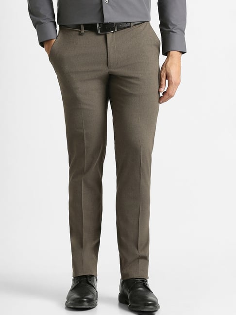 Van Heusen Brown Slim Fit Trousers