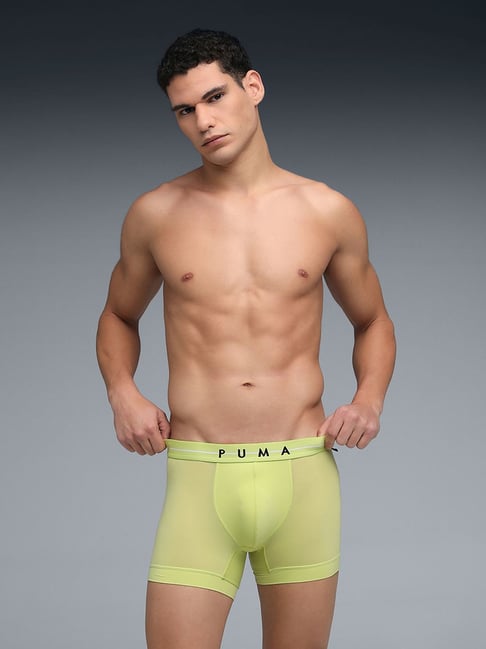 Puma Sunny Lime Black Lite Regular Fit Soft Stretch Trunk