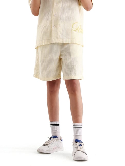 Rare Ones Kids Yellow Striped Shorts