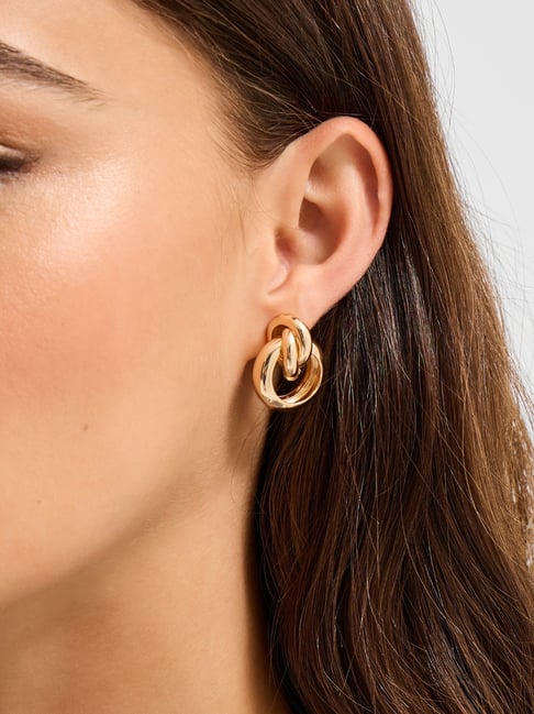 Accessorize London Gold Stud Earrings for Women