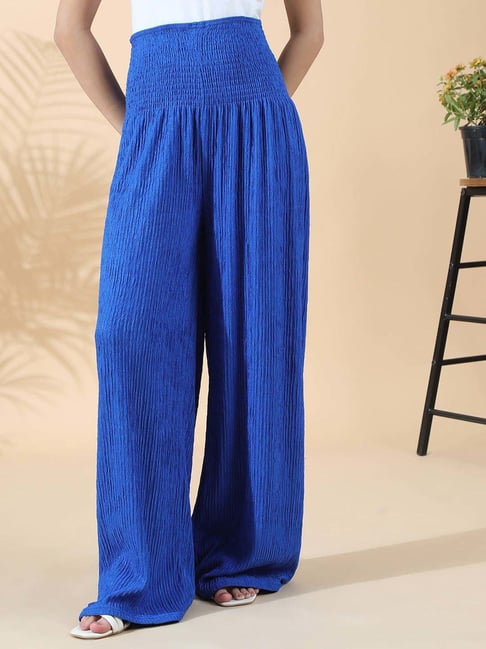 Showoffff Blue Loose Fit Trousers