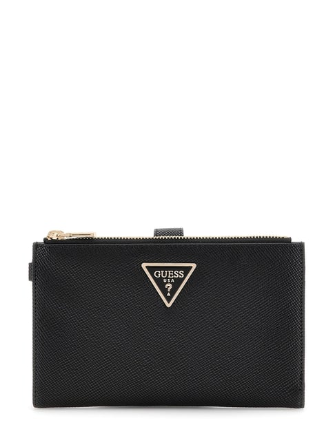 Guess Women's Black Solid Pu Laurel Zip-Around Wallet-picture-47