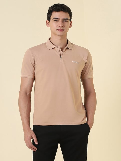 Allen Solly Beige Regular Fit Polo T-shirt-picture-38
