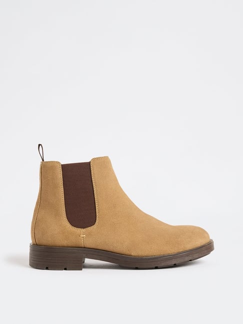 SOLEPLAY by Westside Beige Suede Leather Boots