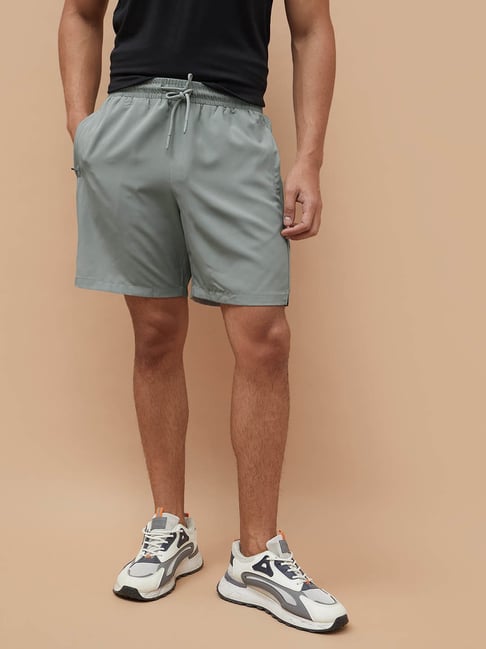 Fame Forever By Lifestyle Green Regular Fit Sports Shorts