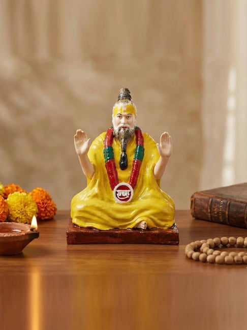 eCraftIndia Multicolor Resin Premanand Maharaj Ji Idol Showpiece