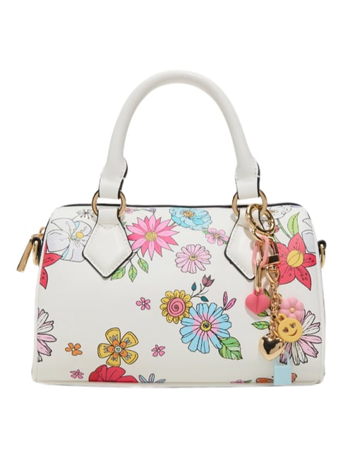 Aldo White AVELIA Printed Small Barrel Bag