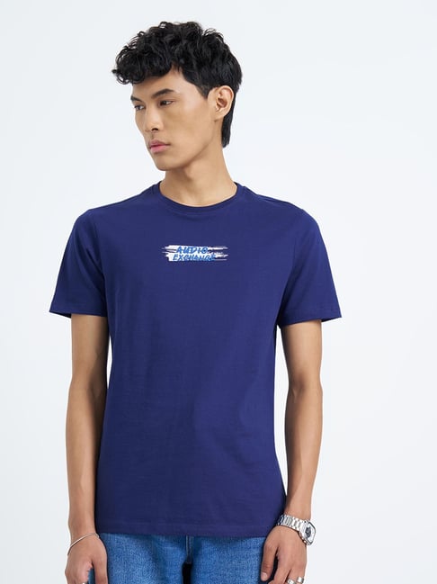 Sf Jeans By Pantaloons Blue Slim Fit Printed T-Shirt-picture-16